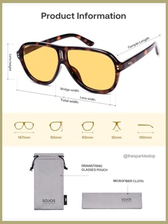 Retro Oversized Polarized Aviator Sunglasses with UV400 Protection
